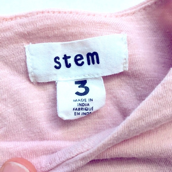 Stem Pink Double-Layered Cropped Shirt, Size 3 - Picture 4 of 6